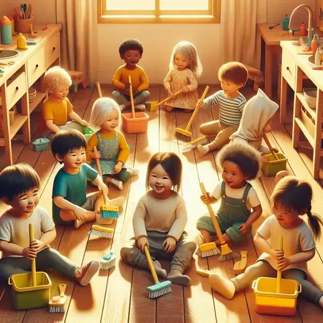 Como Usar Objetos de Limpeza Para Criar Tarefas Montessori Domésticas