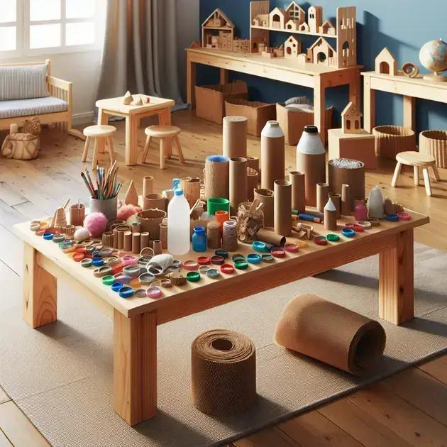 Estações Sensorial-Montessori Usando Objetos Recicláveis