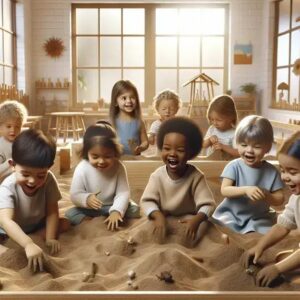 Areia e Terra Como Recursos Sensoriais Montessori Para Crianças Pequenas
