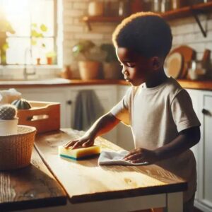 Como Usar Esponjas e Panos de Limpeza em Atividades Montessori Domésticas